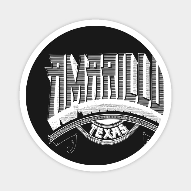 Vintage Amarillo, TX Magnet by DonDota
